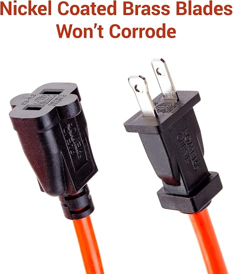 CLEAR POWER 100' 16/2 OUTDOOR EXTENSION CORD w/CORD STRAP C-ETL-US