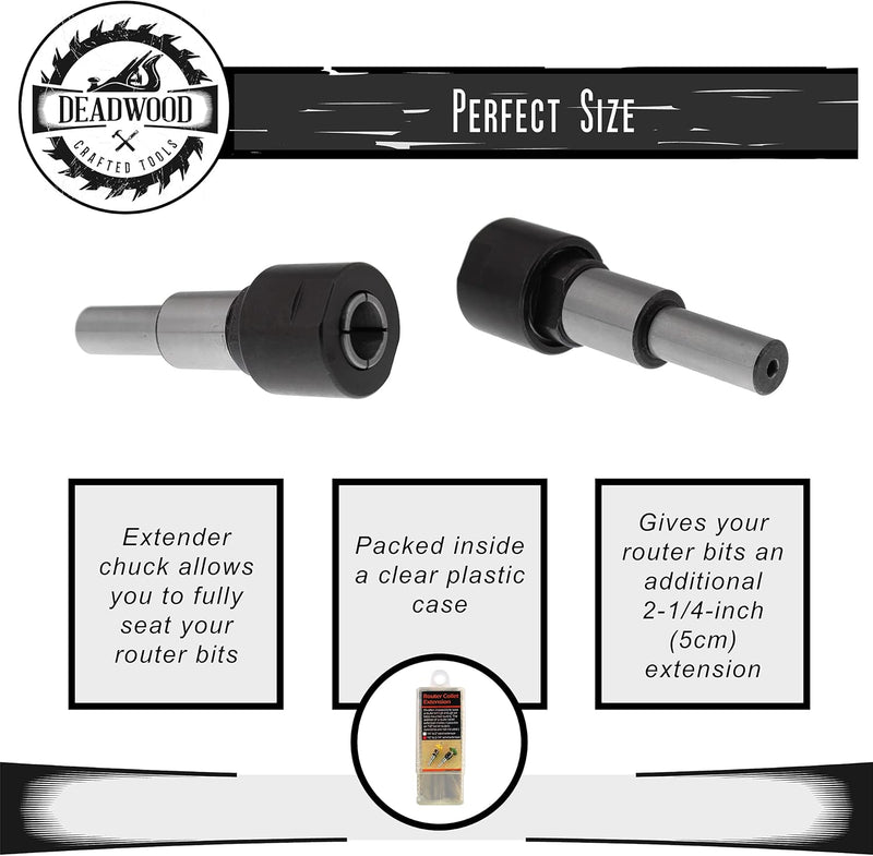 DCT ROUTER COLLET EXTENSION BIT FOR 1/2'' SHANK BITS