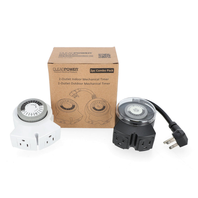 CLEAR POWER 2PK INDOOR-OUTDOOR MECHANICAL TIMERS C-ETL-US