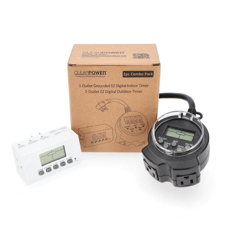 CLEAR POWER COMBO PK DIGITAL INDOOR-OUTDOOR TIMERS C-ETL-US