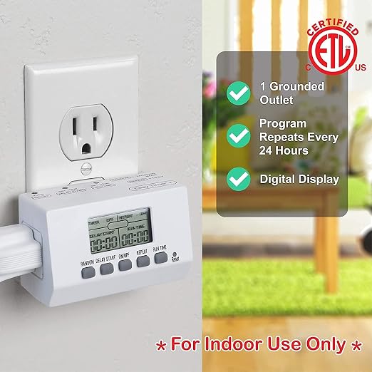 CLEAR POWER COMBO PK DIGITAL INDOOR-OUTDOOR TIMERS C-ETL-US