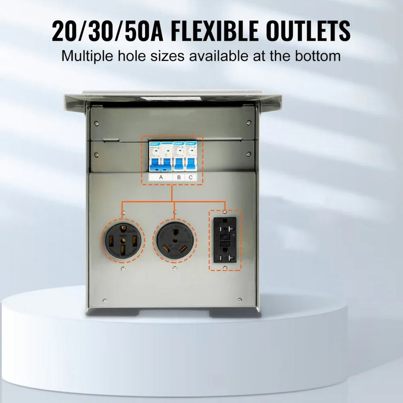 VEVOR 125/250V TEMPORARY POWER OUTLET PANEL