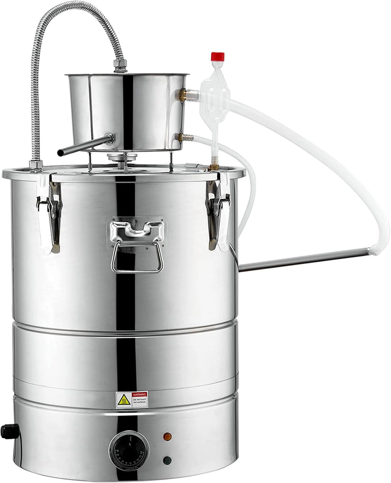VEVOR 30 L ALCOHOL DISTILLER WITH PUMP, TUBE, EXHAUST, & THERMOMETER