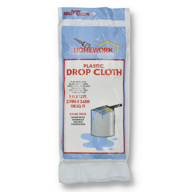 9x12' PLASTIC DROP CLOTH .4mil THICK