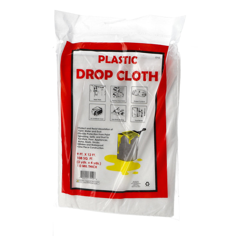 9' x 12'' PLASTIC DROP CLOTH 1MIL THICK