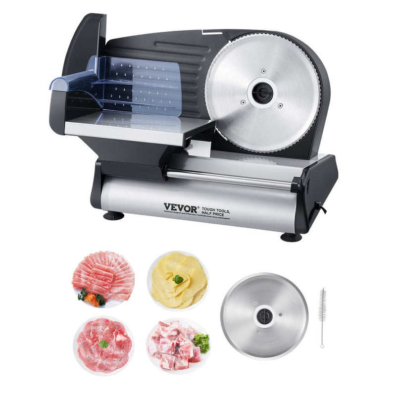 VEVOR 7.5'' 180W ELECTRIC DELI SLICER WITH ADJUSTABLE THICKNESS