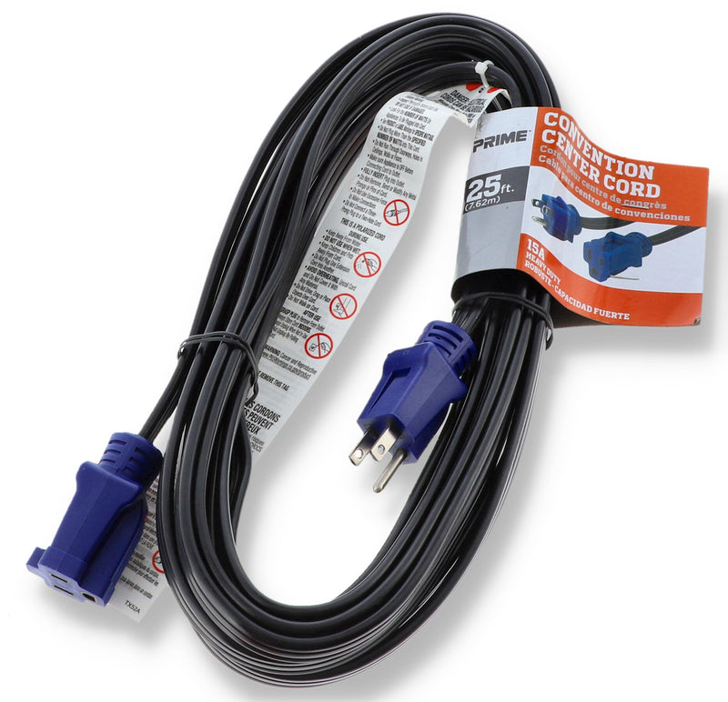 25' 15AMP (12GA) CONVENTION CENTER FLAT EXTENSION CORD