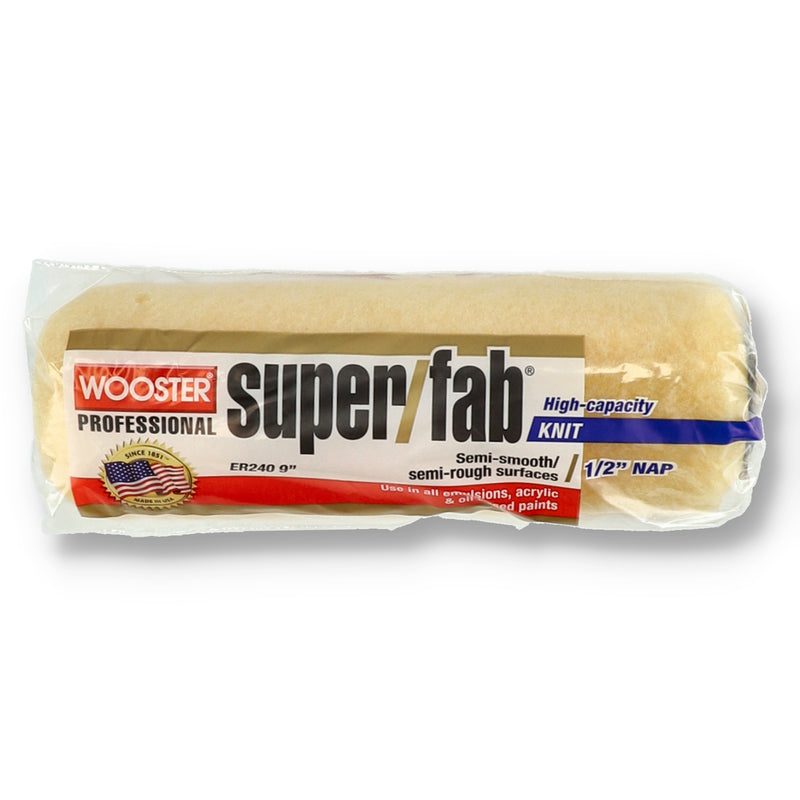 WOOSTER 9'' SUPER FAB ROLLER COVER SEMI-SMOOTH 1/2'' NAP