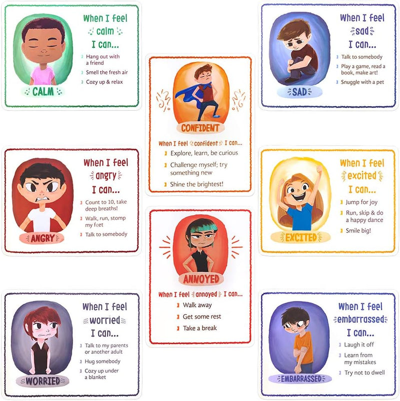MODERN CURIOSITY KIDS 8PK 16.5x21.5'' HOW I'M FEELING CLASSROOM POSTER 8 EMOTIONS
