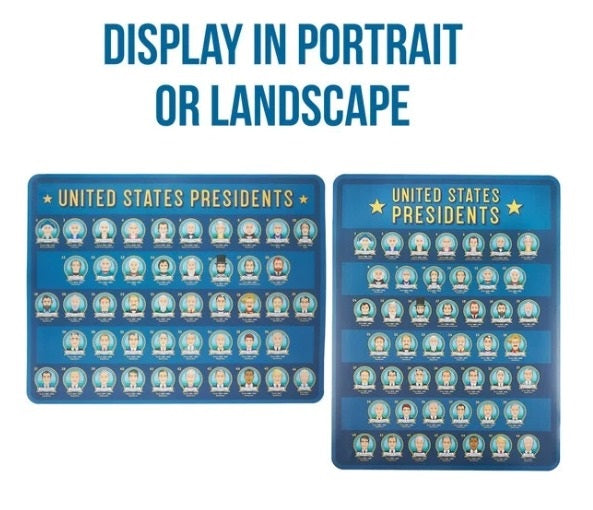 MODERN CURIOSITY 6PK US PRESIDENTS FOUNDING FATHERS REVERSIBLE CLASSROOM POSTERS 18.6x21.5'