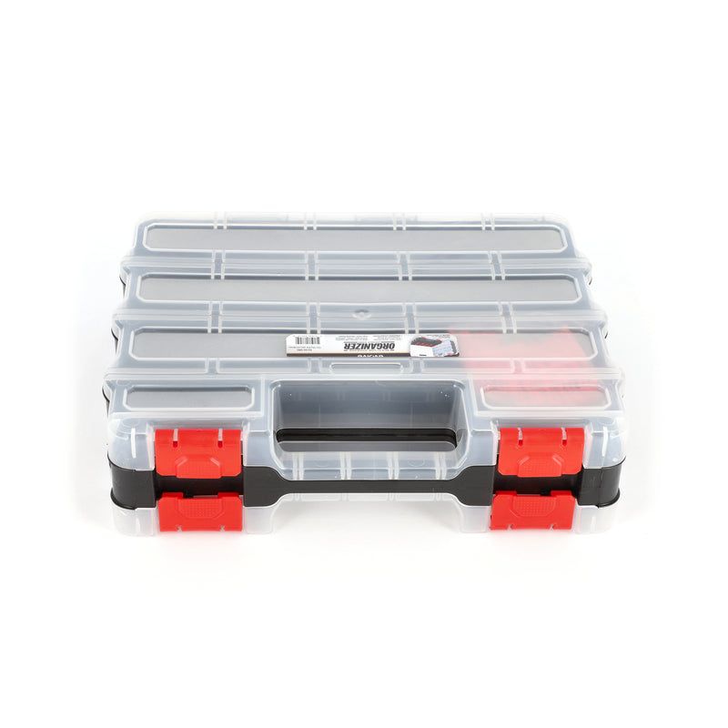 EVOLVE DOUBLE SIDED PLASTIC STORAGE ORGANIZER12x10x3''
