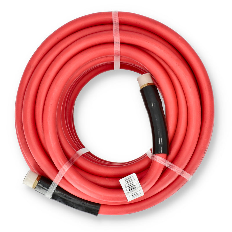 BLUE-BIRD 50'x1/2"""" RUBBER AIR HOSE 1/2"""" NPT FITTINGS