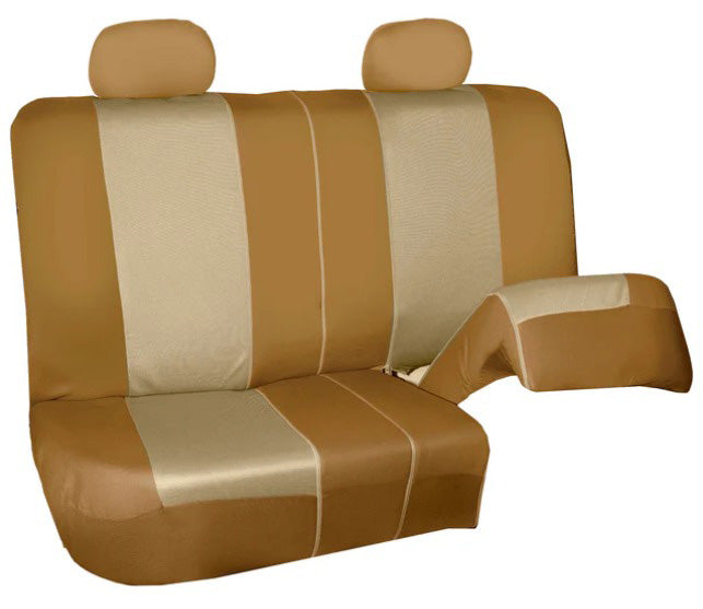 FH GROUP BENCH SEAT COVERS -2 TONE BEIGE & TAN