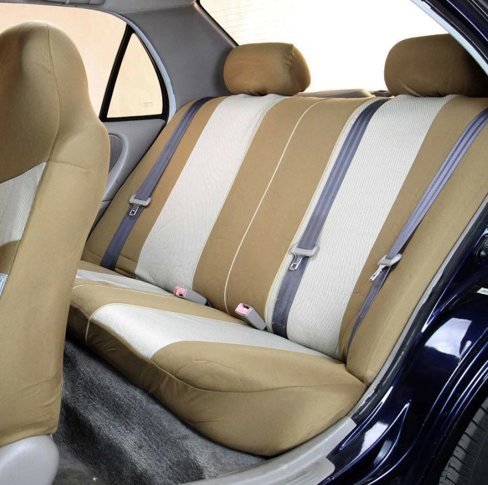FH GROUP BENCH SEAT COVERS -2 TONE BEIGE & TAN