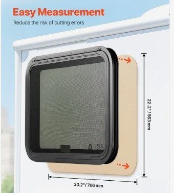 VEVOR 30'' X 22'' RV EXIT WINDOW WITH NET SCREEN