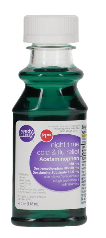 READY-IN-CASE 4oz NIGHTTIME COLD & FLU ORIGINAL LIQUID