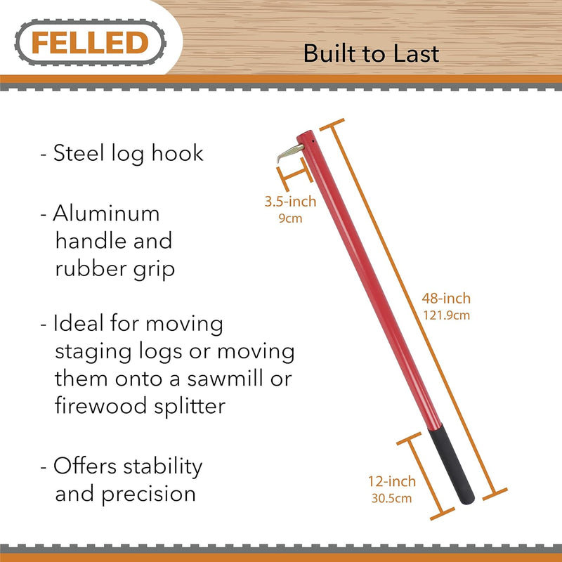 FELLED 48'' ALUMINUM HOOKAROON LOG ROLLER