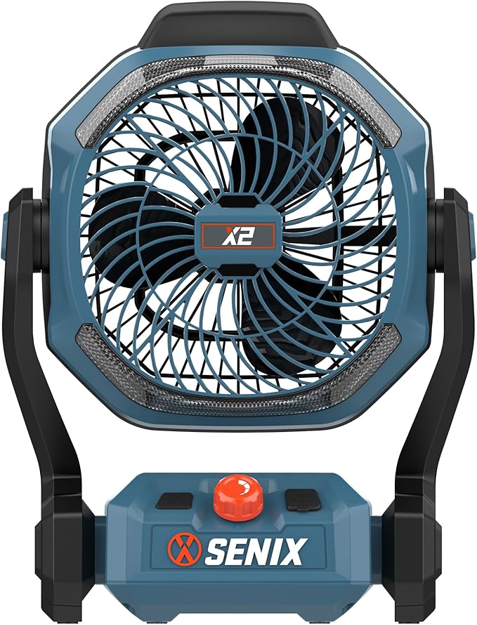 SENIX 20V CORDLESS 7.5'' JOBSITE FAN & WORKLIGHT BARE TOOL ONLY NO BATTERY