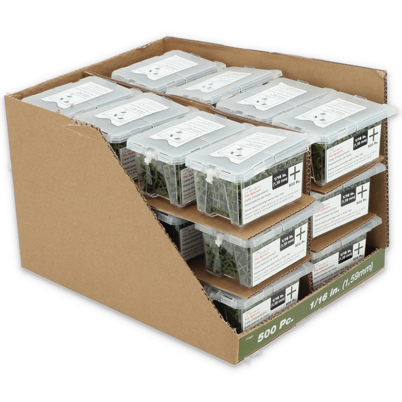 500PK 1/16'' TILE SPACERS IN RESEALABLE TUB