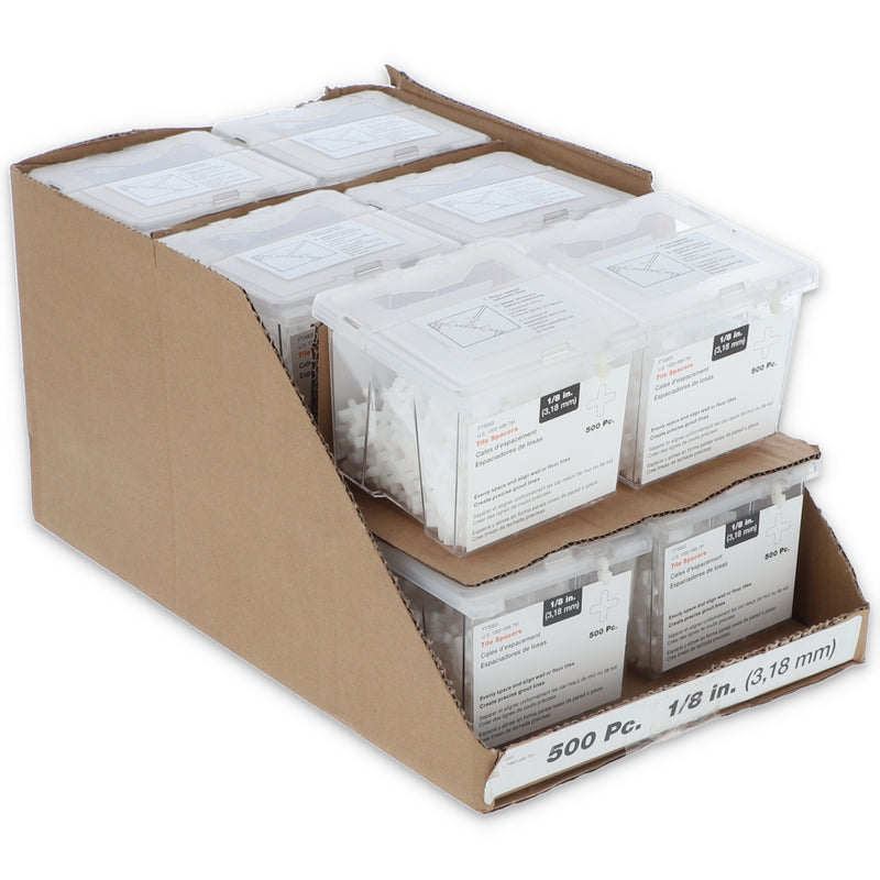 500pk 1/8'' TILE SPACERS IN RESEALABLE TUB