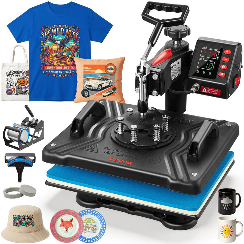 VEVOR 900W HEAT PRESS MACHINE WITH DIGITAL TEMPERATURE CONTROL