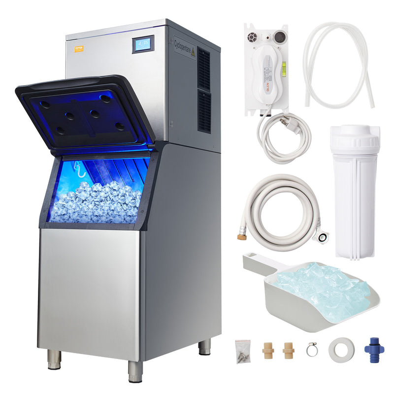 VEVOR COMMERCIAL ICE MAKER 400LB/24 HOURS STORES 330LBS