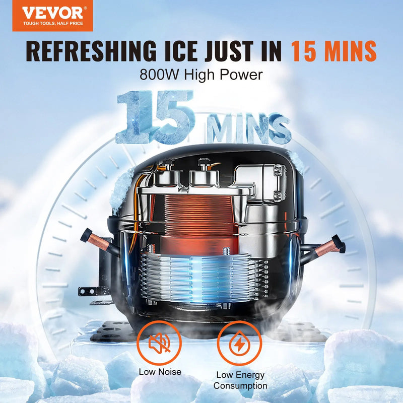 VEVOR COMMERCIAL ICE MAKER 400LB/24 HOURS STORES 330LBS