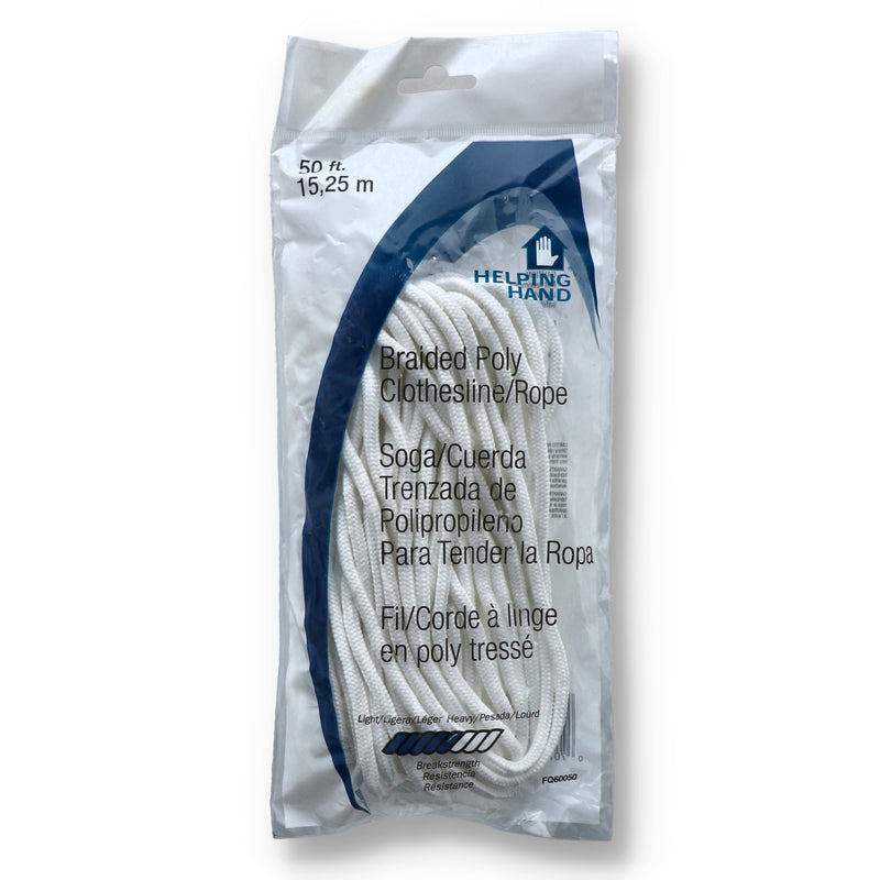 50' BRAIDED POLY CLOTHESLINE ROPE