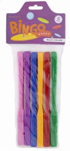 BRYBELLY 6PK MAGNETIC BINGO WANDS MULTI-OLOR