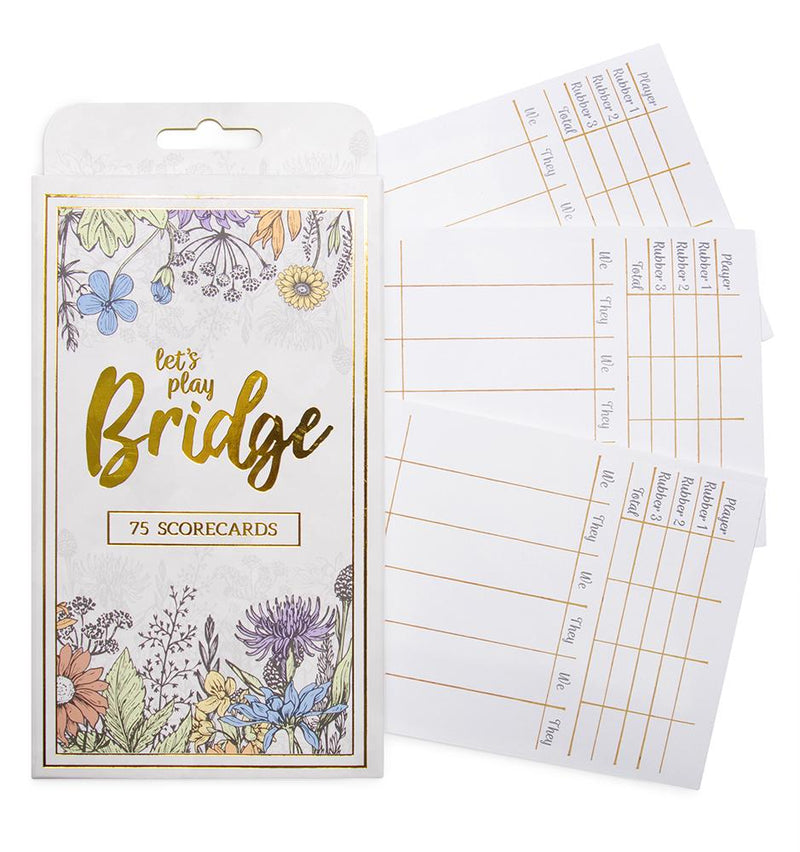BRYBELLY 75CT LETS PLAY BRIGDE SCORE CARDS