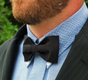 FORMAL CASINO BLK CLIP-ON TIE BRYBELLY