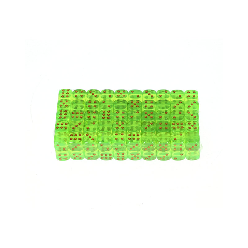 BRYBELLY 100CT VINTAGE 6 SIDED LIGHT GREEN DICE