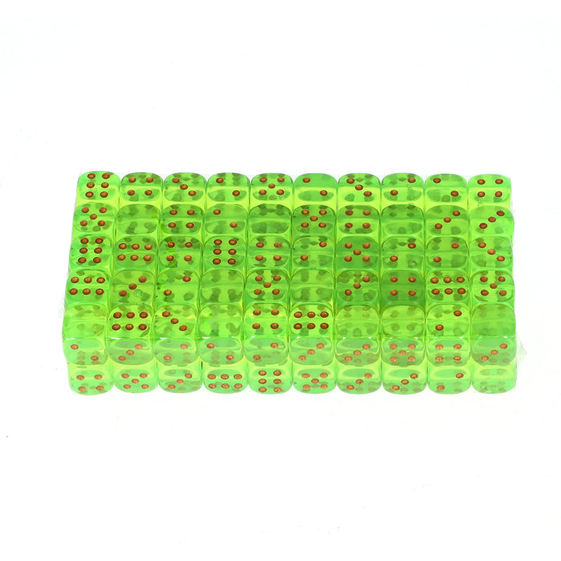 BRYBELLY 100CT VINTAGE 6 SIDED LIGHT GREEN DICE