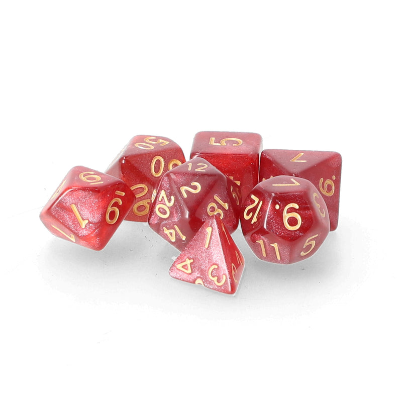 WIZ-DICE 7CT POLYHEDRAL PRG GAMING DICE WITH STORAGE POUCH PHILOSOPHERS STONE