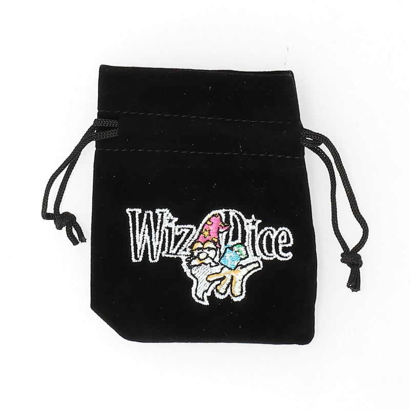 WIZ-DICE 7ct POLYHEDRAL RPG GAMING DICE IN POUCH DROW SKIN