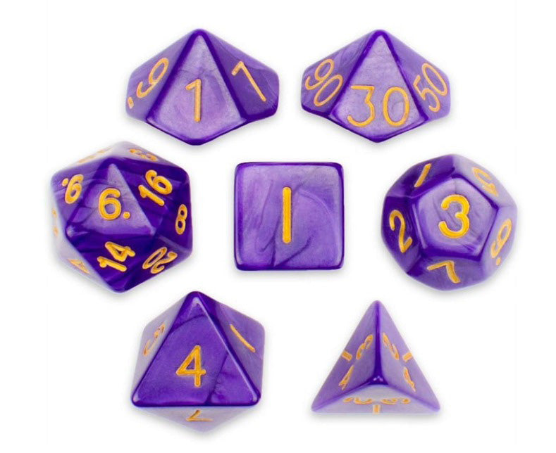 WIZ-DICE 7CT POLYHEDRAL PRG GAMING DICE WITH STORAGE POUCH LUCID DREAMS