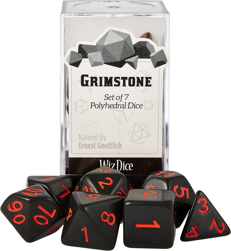 WIZ-DICE GRIMSTONE 7CT POLYHEDRAL RPG GAMING DICE SET
