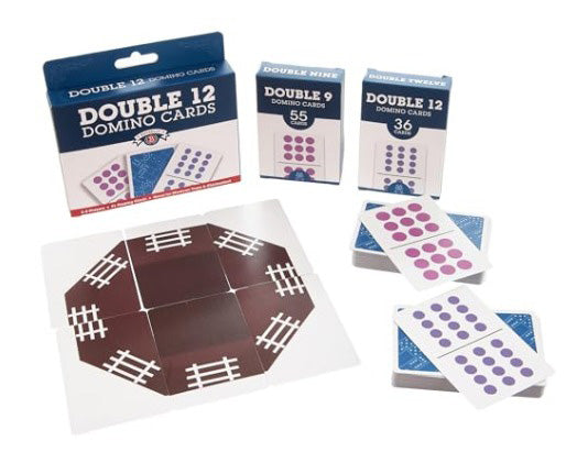 BRYBELLY 91CT DOUBLE 12 DOMINO CARD TRAVEL SET