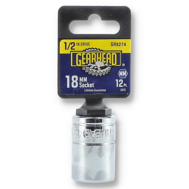 GEARHEAD 1/2'' DRIVE 18MM SHALLOW SOCKET