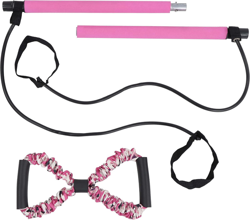 GET OUT PILATES EXERCISE BAR STICK KIT WITH RESISTANCE BAND