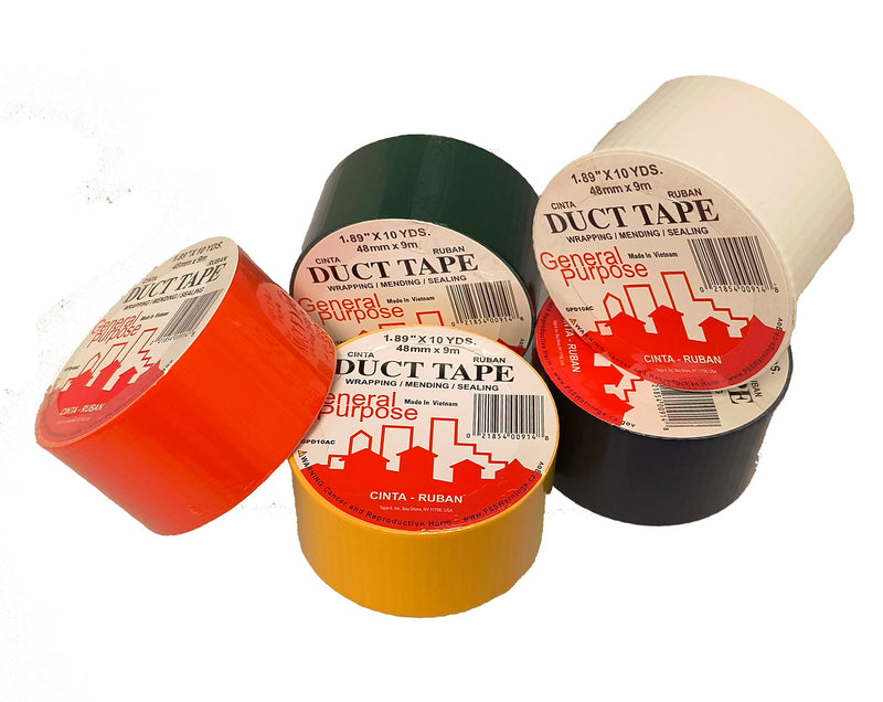 10ydx1.89'' DUCT TAPE ASSORTED COLORS