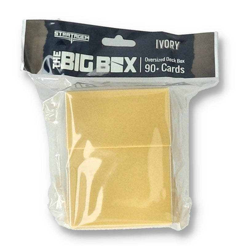 THE BIG BOX OVERSIZED IVORY DECK BOX HOLDS 90+ CARDS