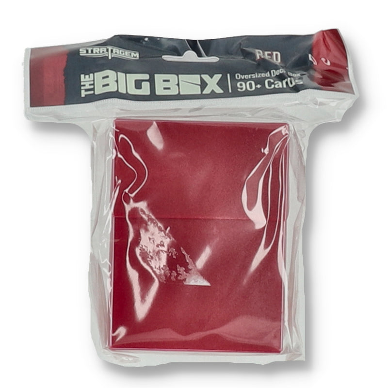 THE BIG BOX OVERSIZED RED DECK BOX HOLDS 90+ CARDS