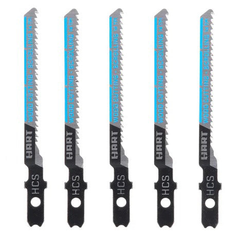 HART 5PC 14 TPI HSS JIGSAW BLADES WITH UNIVERSAL SHANK -NO ADVERTISING OR INTERNET SALES