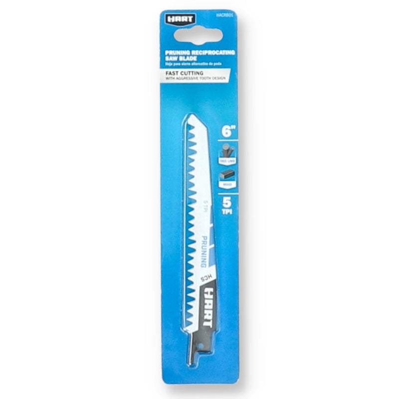 HART 6'' PRUNING RECIPROCATING SAW BLADE 5 TPI -NO ADVERTISING OR INTERNET SALES