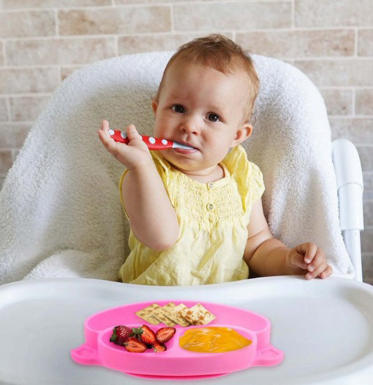 7PENN SILICONE MONKEY BABY PLATE WITH BASE