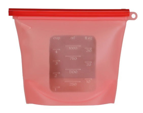 7Penn 1000mL Red Silicone Food Storage Bag