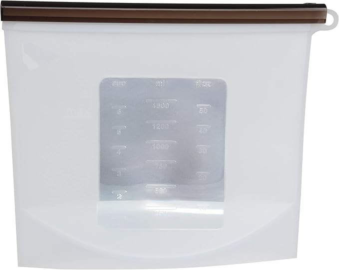 Silicone Food Store Bag 1500mL-Clear 7Penn