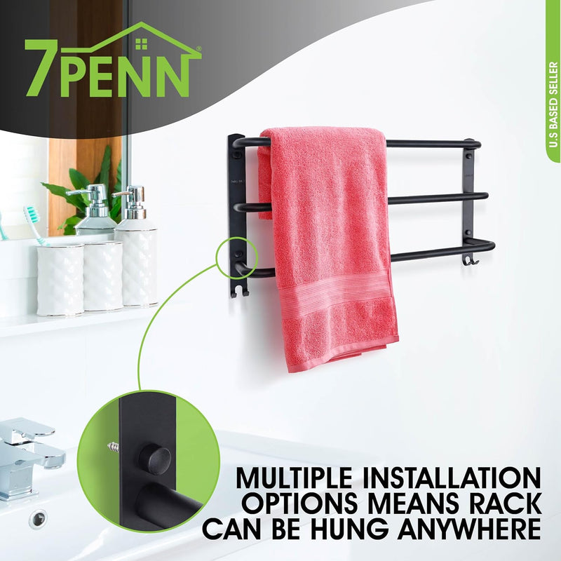 7 PENN 3 TIER TOWEL BAR RACK