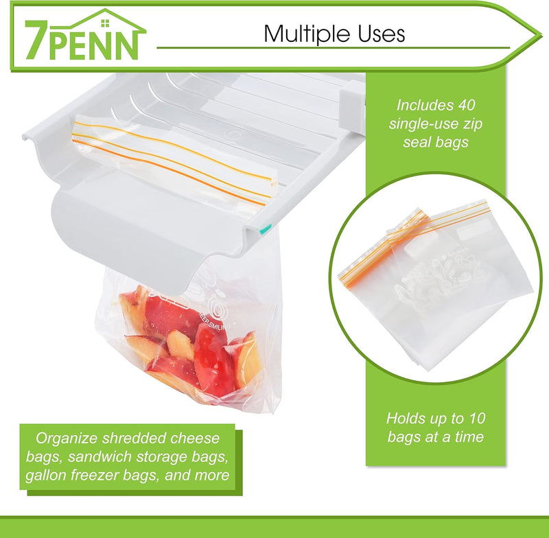 7PENN ZIP BAG REFRIGERATOR RACK WITH 40 BAGS